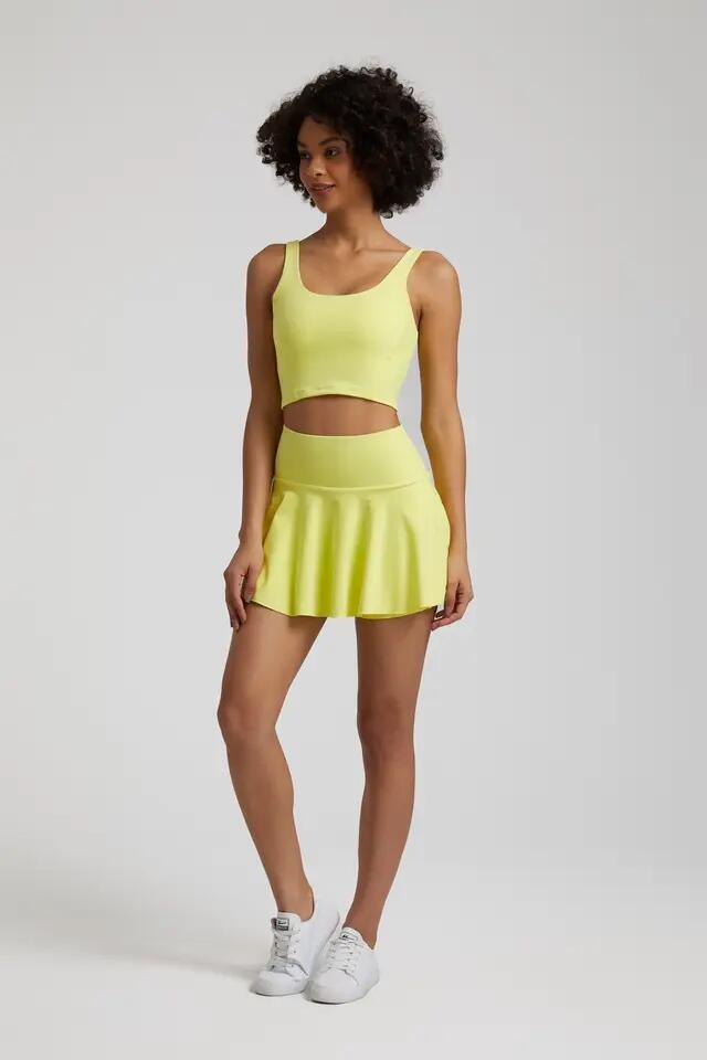 Sportswear for Women Gym Fitness Yoga Sets Two Piece Sports Fitness Yoga Active Skirt Set