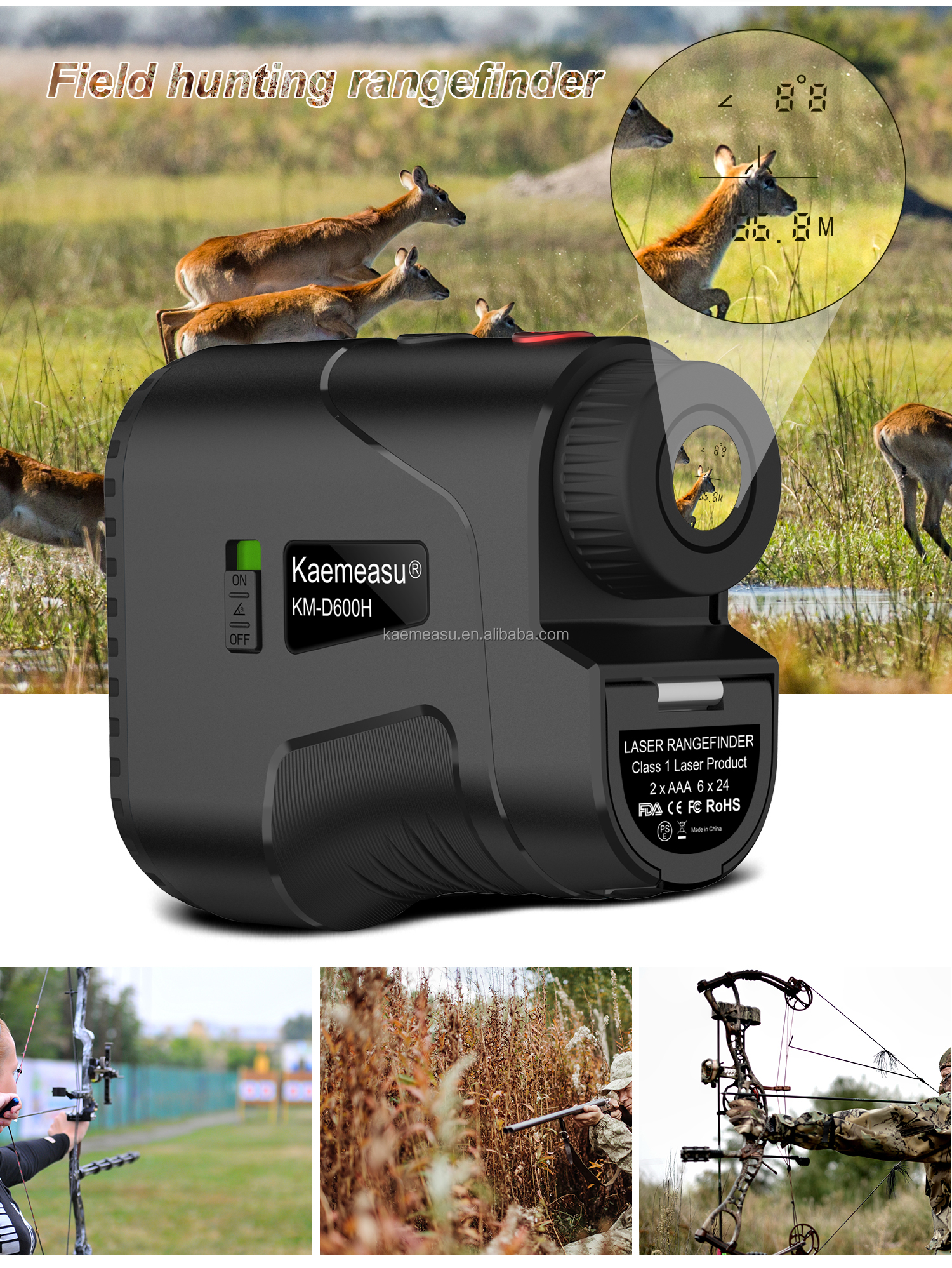 Mounted Laser rangefinder long distance meter golf rangefinder Mini Range finder telescope