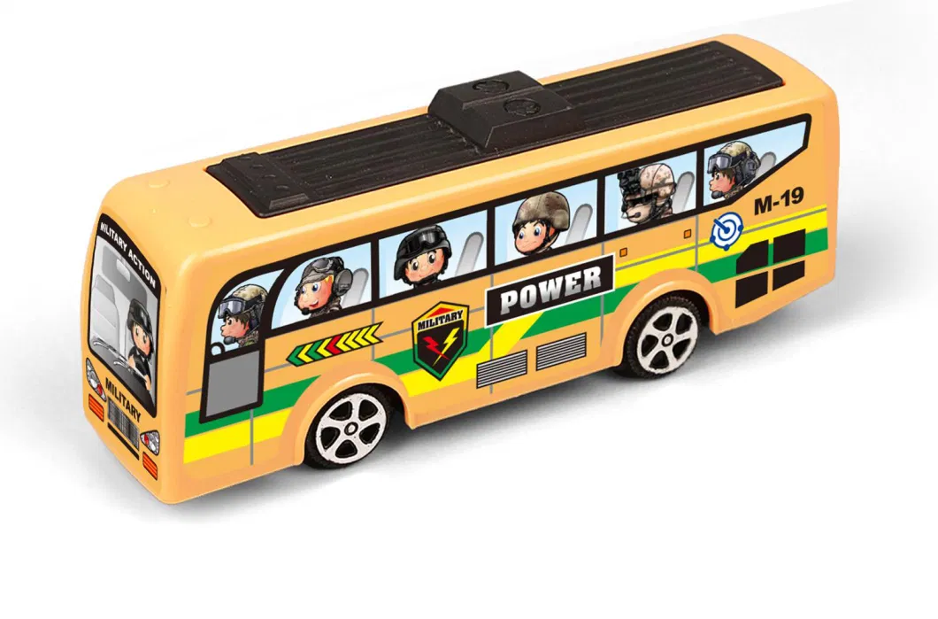 Children&prime;s Simulation Model of Bus Toy Car Anti-Fall Toy Friction Car Inertia Bus Toy