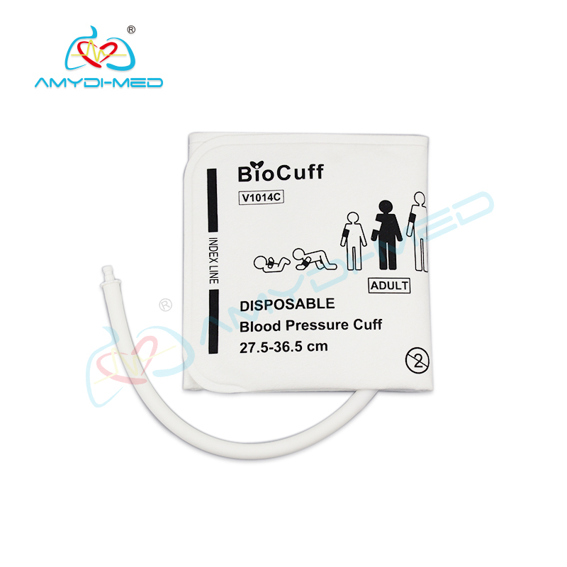 Adult Disposable NIBP Cuff Single Tube 36.5cm Non Woven Adult Nibp Cuff
