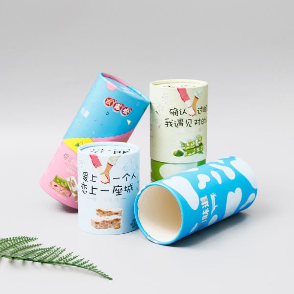 Luxury Design Round Paper Tube , Pencil Watercolor Crayons Paper Canister