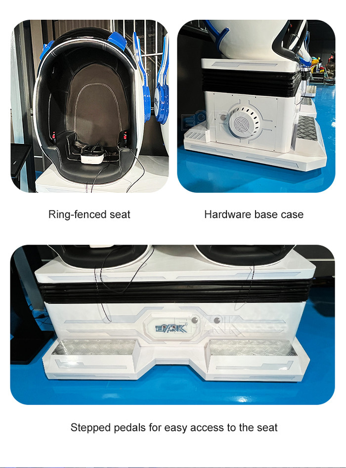 Fiberglass 9D Vr Platform With 2 Seats 9d Vr Experience Simulator Games