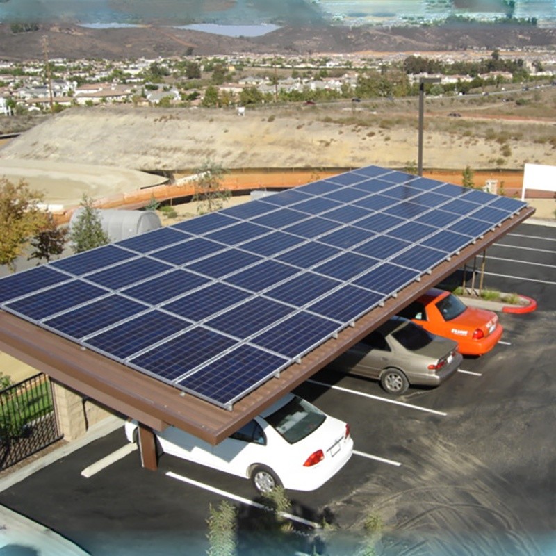 Full Installation anodized Car Park Solar Panel Ground Mounting System