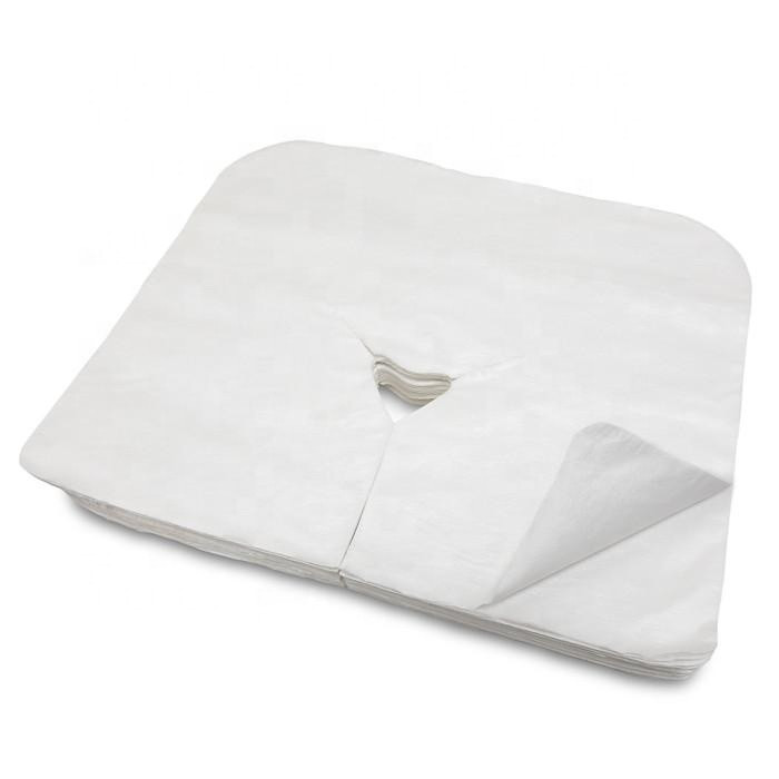 Disposable 30*41CM Massage Face Cradle Covers Spunlance Cotton