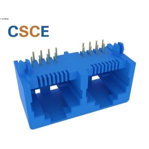 1x2 Port Female Right Angle 8P8C RJ45 Modular Jack