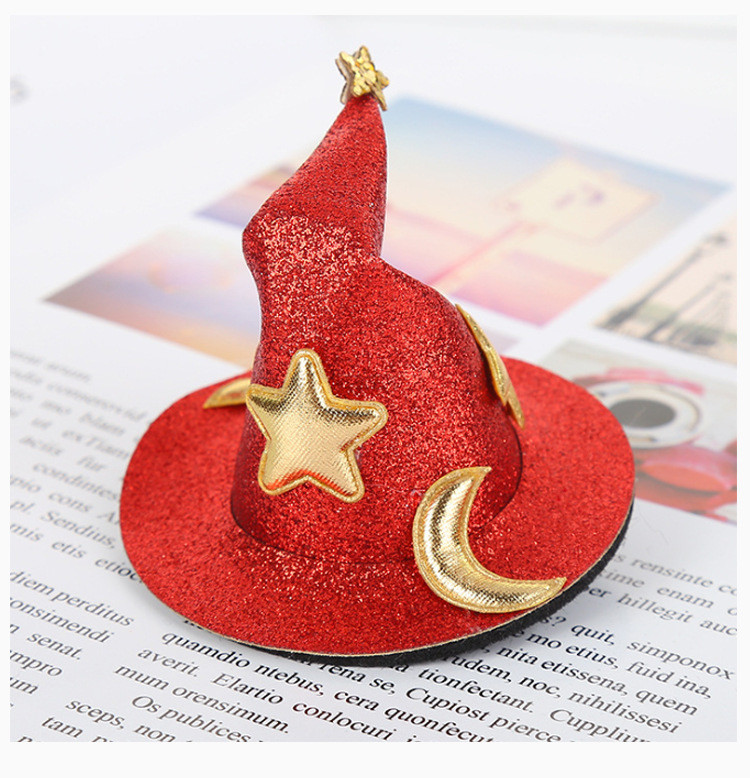 Halloween Hat Hairpin Costume Bonnet Hair Accessories For Kids Hair Clips Sequins