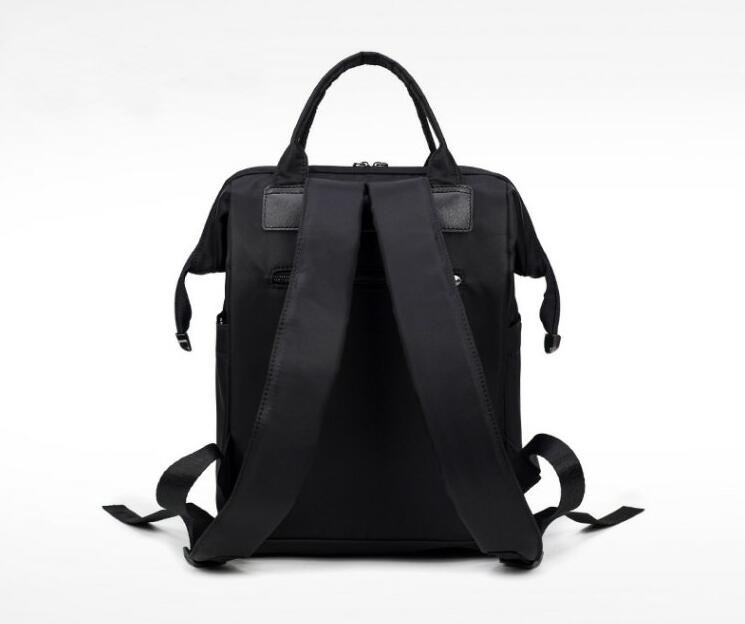 Luxury Black Polyester Kids Diaper Bag , Insulation Travel Baby Nappy Bags