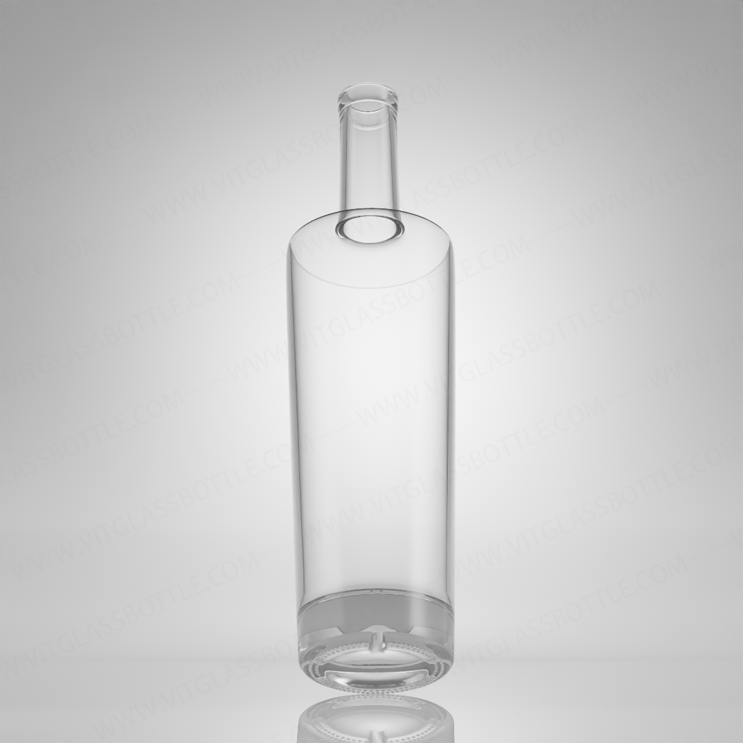Customized Logo Glass Bottle for Rum Vodka Whisky Tequila Gin 750ml Super Flint Glass