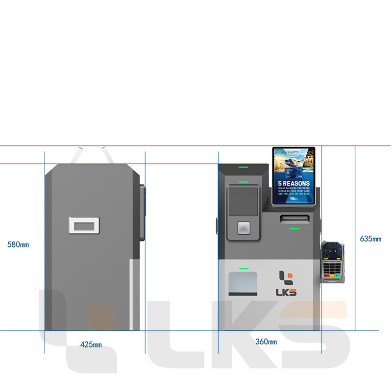 User-Friendly Dual Screen Self Payment Kiosk with Cash Coin Handling and Software