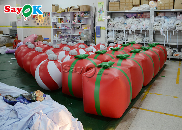 1.2m Red Inflatable Snowflake Ball Festival Christmas Yard Decoration