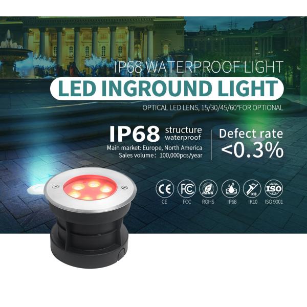 Quality RGB IP68 6W Waterproof Led Underground Lights SMD3535 for sale