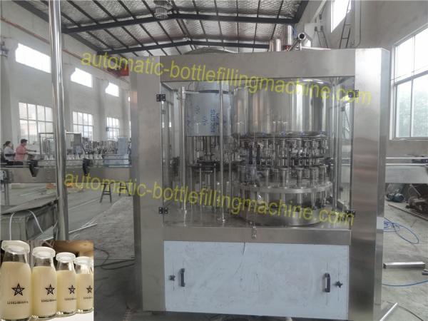 SUS304 / 316 Milk Bottling Equipment , Milk Filling And Sealing Machine High