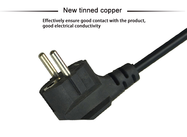 1.5M 1.8M Black EU Power Cable