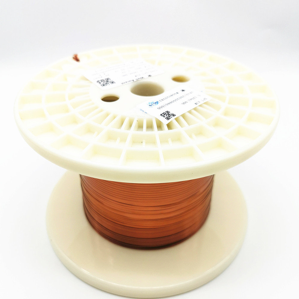 0.12mm Amide Imide 220 Degree Flat Enameled Copper Wire For Motor