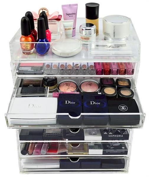 Clear Acrylic Cosmetic Organizer Makeup Lipsticks Display Storage Box