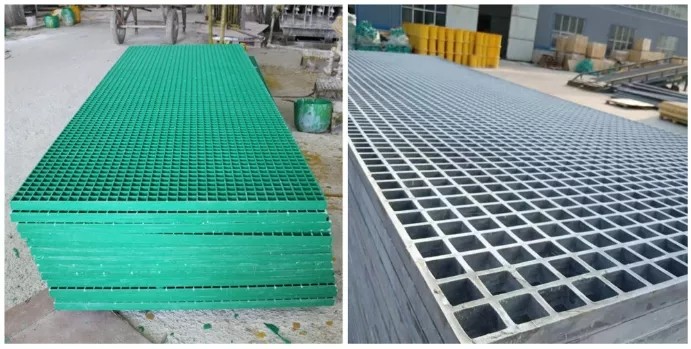 Flat Gritted Molded FRP Floor Grating Orange For Electronics Industry