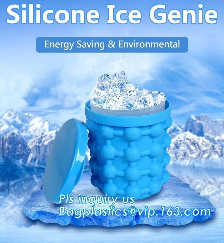 custom ice bucket silicone ice cube maker genie silicone,barware factory sells inflatable wine beer champagne silicone i