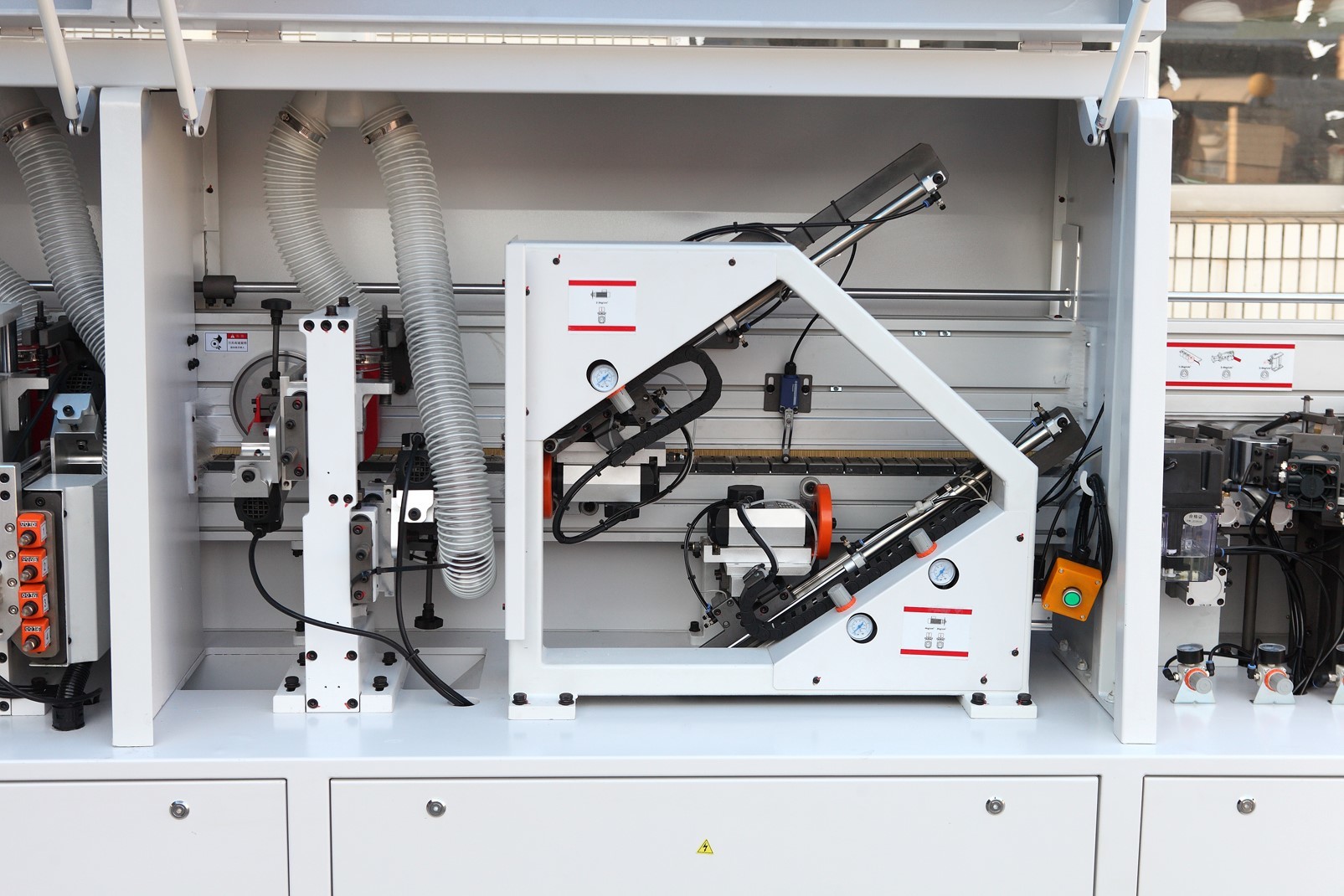 High Gloss Panels Particle Board Edge Banding Machine Wood Banding Tool 27KW