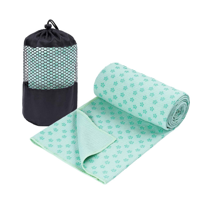 Square woven Microfiber Yoga Mat Towel Non Slip For Hot Yoga