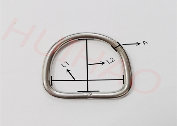 Steel Welded Type 25x30mm Stainless D Ring For Reusable Insulation Blanket