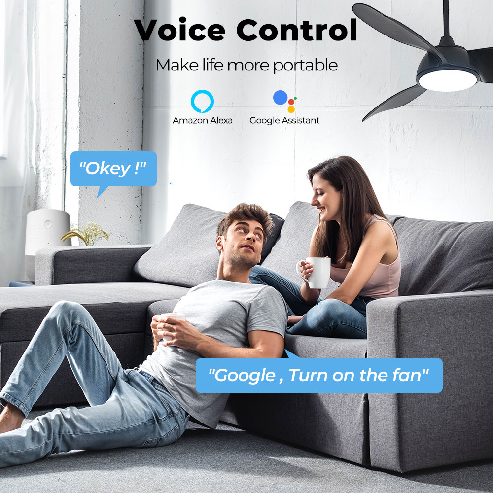 Tuya WiFi Ceiling Fan Switch Speed Control Timer Voice Power Monitor Alexa Google Home Smart Light Switch