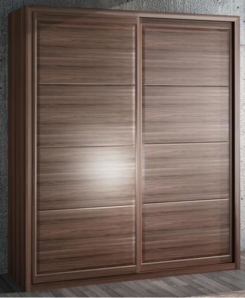 Custom Furniture Walnut wood Built Walk in Wardrobe Closet with Cloth display racks and Storage Cabinets