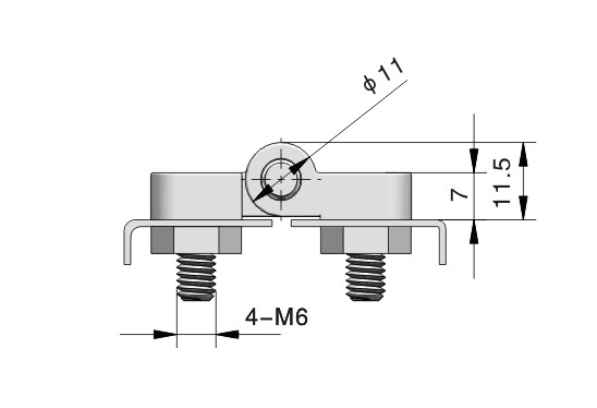 MEIGU CL209 180 Degree Rotation Industrial Adjustable Zinc Alloy Cabinet Hinge 54x40m