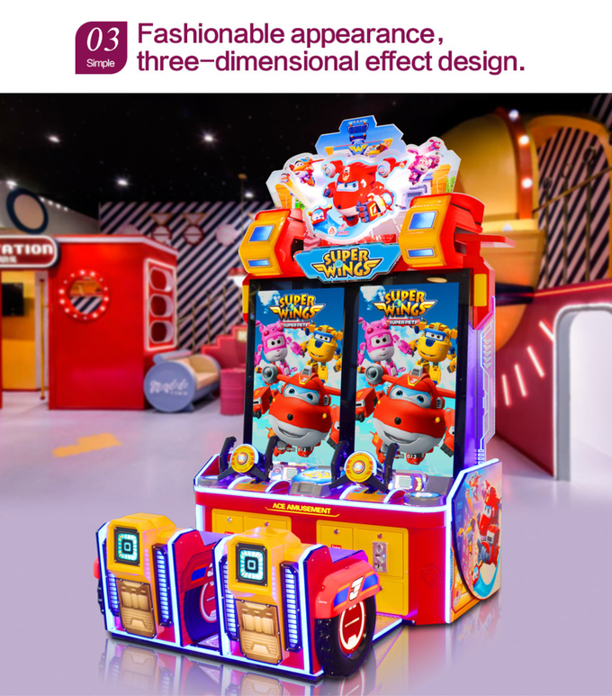 2 players jet plane video game Superwings Skyrocket electronic games machine with IP