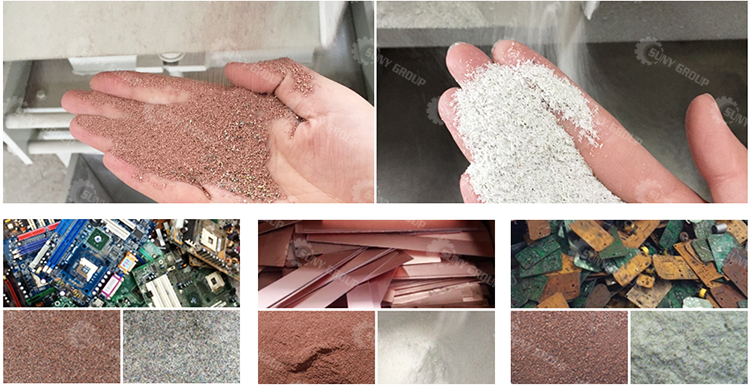 High Copper Purity Waste Circuit Board Recycling Line For Customer Specifications