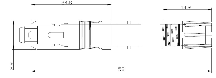 125 μM Field Assembly Connector , Upc Fiber Optic Connector Easy To Use