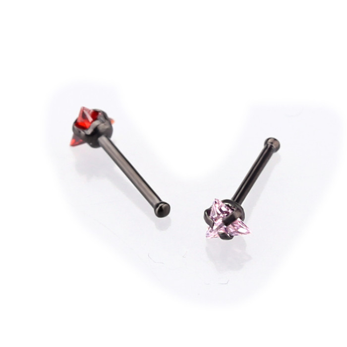 USA Popular Fashion Cubic Zircon Prong Set Labret Piercing Studs