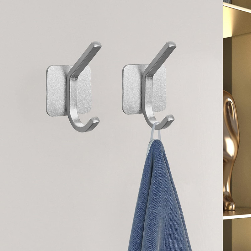 Sturdy and Durable Adhesive Hooks for Bathroom Kitchen Bedroom Office School Hotel Store and Easy to Clean