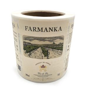 Texture Paper Wine Private Label CMYK / Pantone Printing Customized