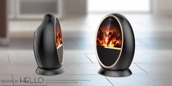 Black Small Indoor Electric Fireplace TNP-2008I-G3 With Led Energy Saving