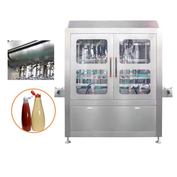 Piston Pump Mayonnaise Filling Machine Fully Automatic Commercial Sauce Making