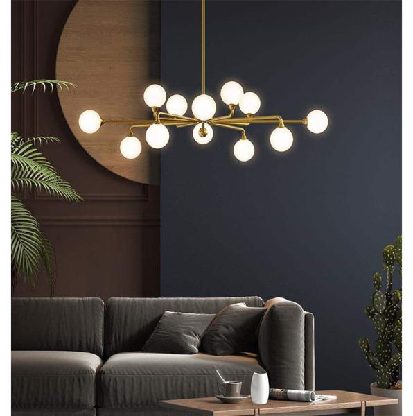 Modern Metal LED Chandelier Lighting Lustre Living Room Villa Interior Decor