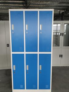  Durable Storage Furniture Gym Locker/Staff Locker/Steel Locker Blue and gray color 6 door Manufactures