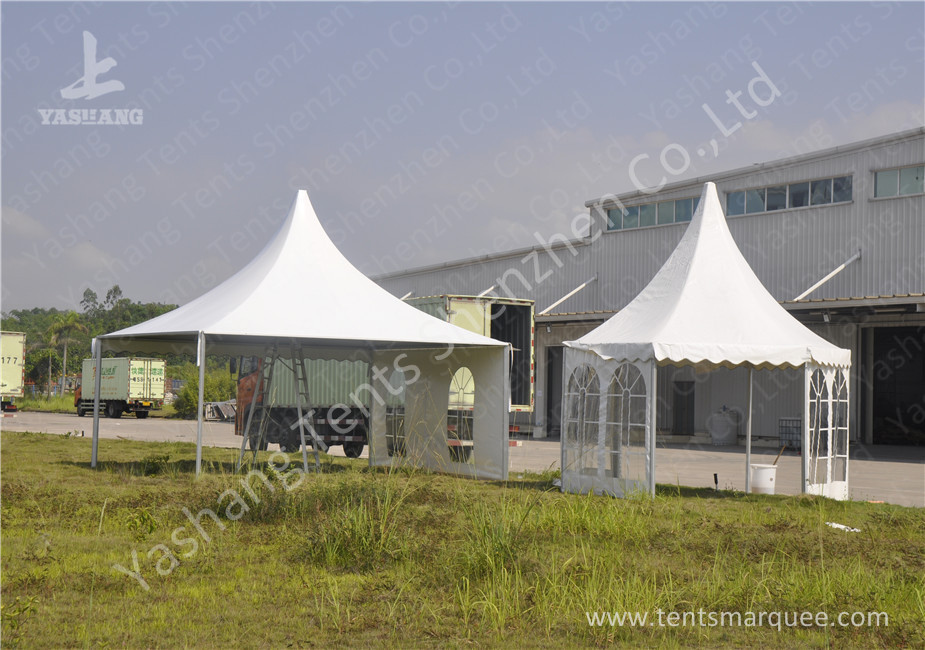 Extruded Aluminum Alloy Frame Outdoor High Peak Pole Tent Soft PVC Windows