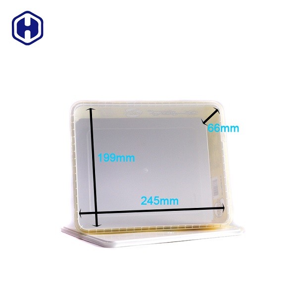 Soda Cracker Square Plastic Food Containers In Mold Labeling 87OZ 2600ML