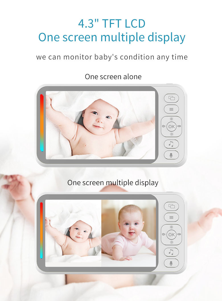 Built In Speaker Baby Monitoring Portable Monitor VGA 5v Wireless
