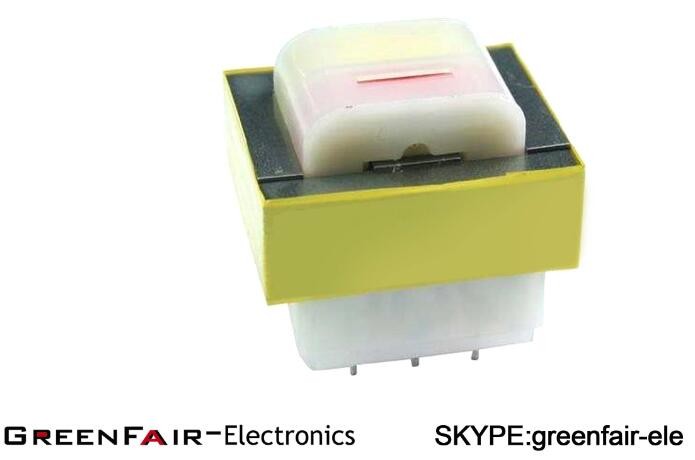 Input 100V - 440V EI35 Low Frequency Transformer With Cover Hi - Pot 3.75KVac