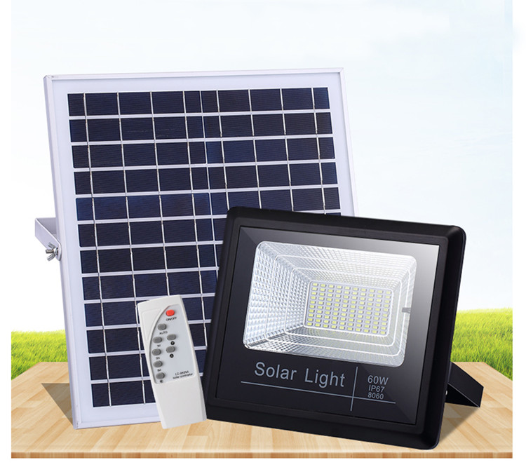Weather Proof Solar Powered LED Flood Light Ip66 Die Cast Aluminum Shell
