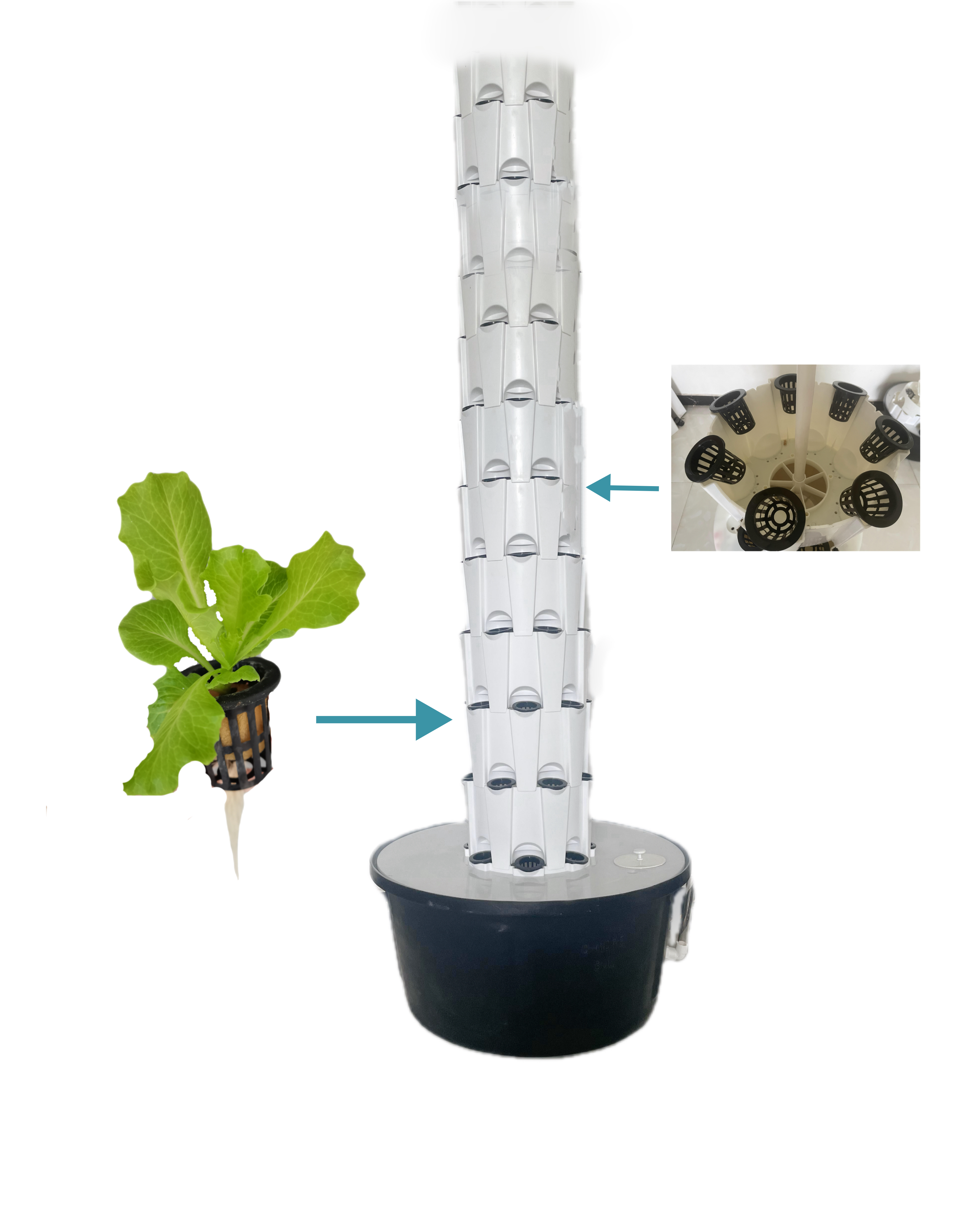 Aeroponic Towers Vertical Hydroponic System Balcony Vegetable Soilless Cultivation