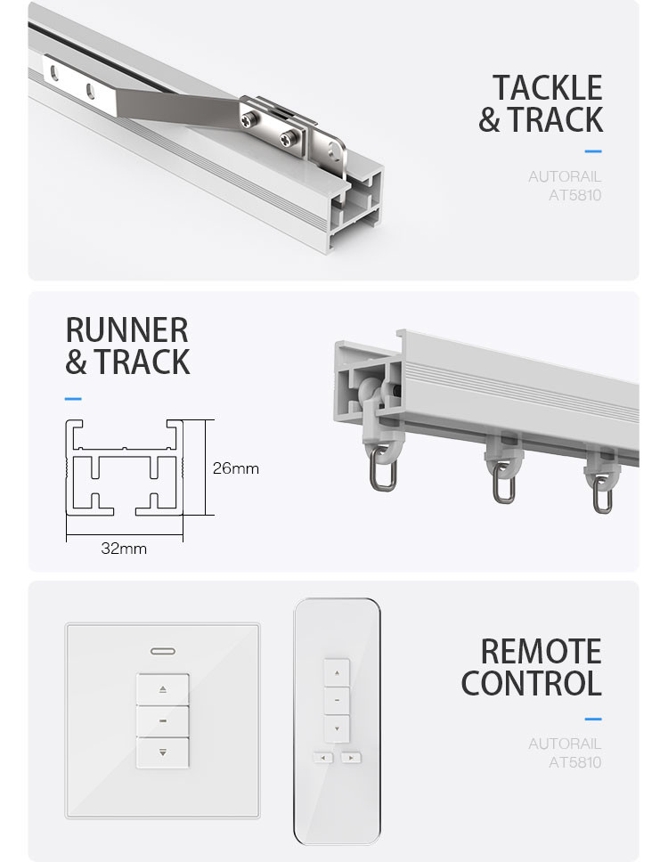 Compatible Alexa Tuya smart curtain motor Wireless App or Automate Timer Control Google Home IFTTT