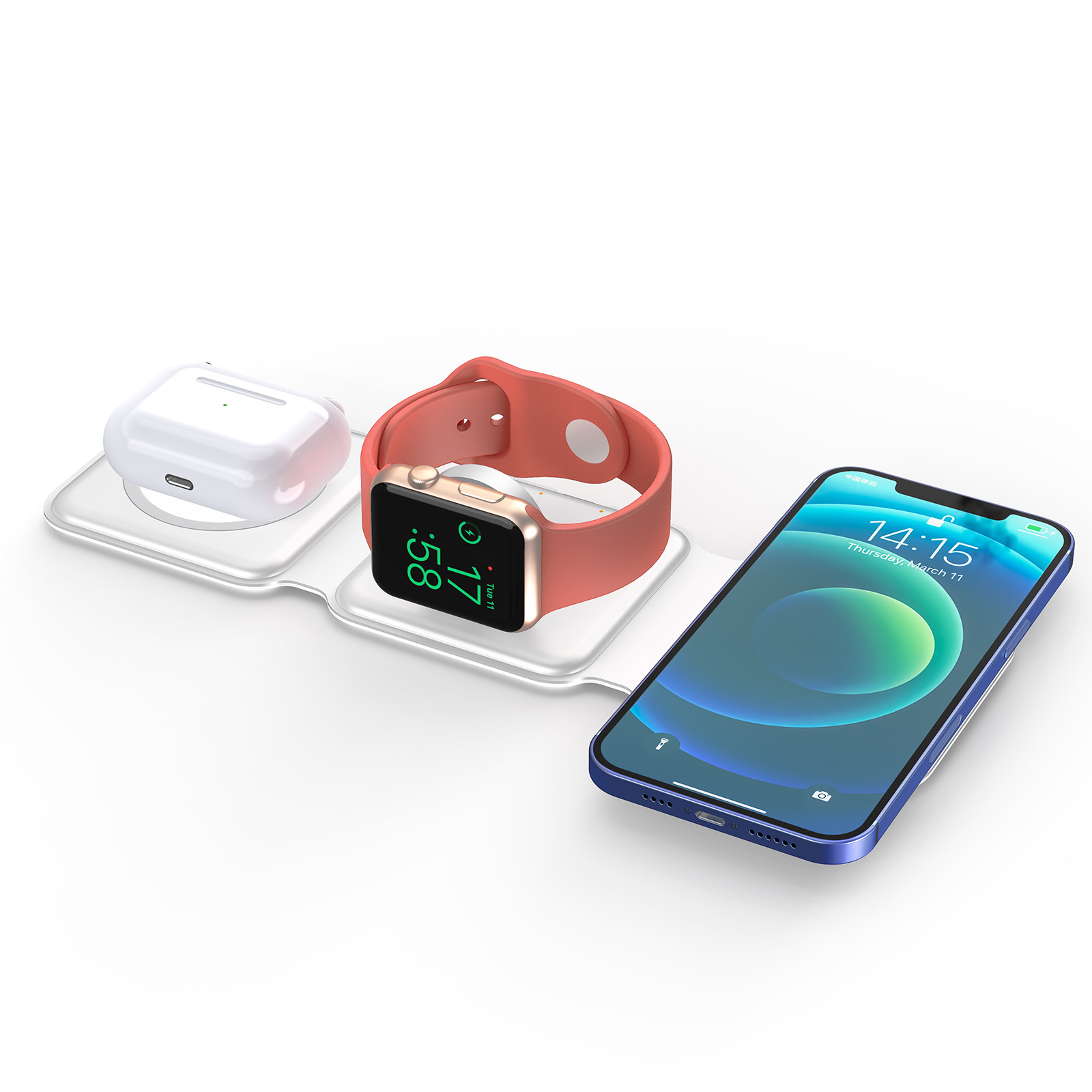 15W QC/PD Wireless Charger With Over Voltage Protection For Qi Enabled Devices