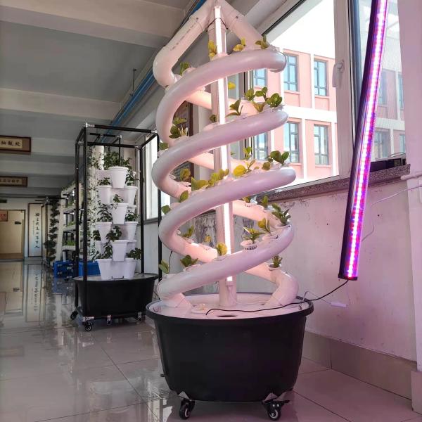 Family Vertical Spiral Plant Grow Hydroponic Tower Indoor Vegetable Aerosol