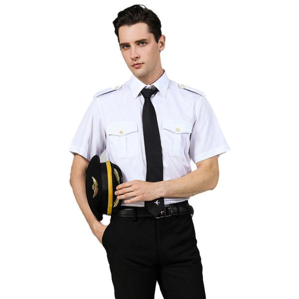 100% Cotton Custom Airline Pilot Uniform Captain Work Clothes Uniform Customer