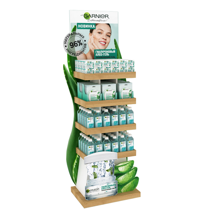 Retail Store Metal Display Stands Floor Display Unit For Grilling Charcoal Briquette Pack