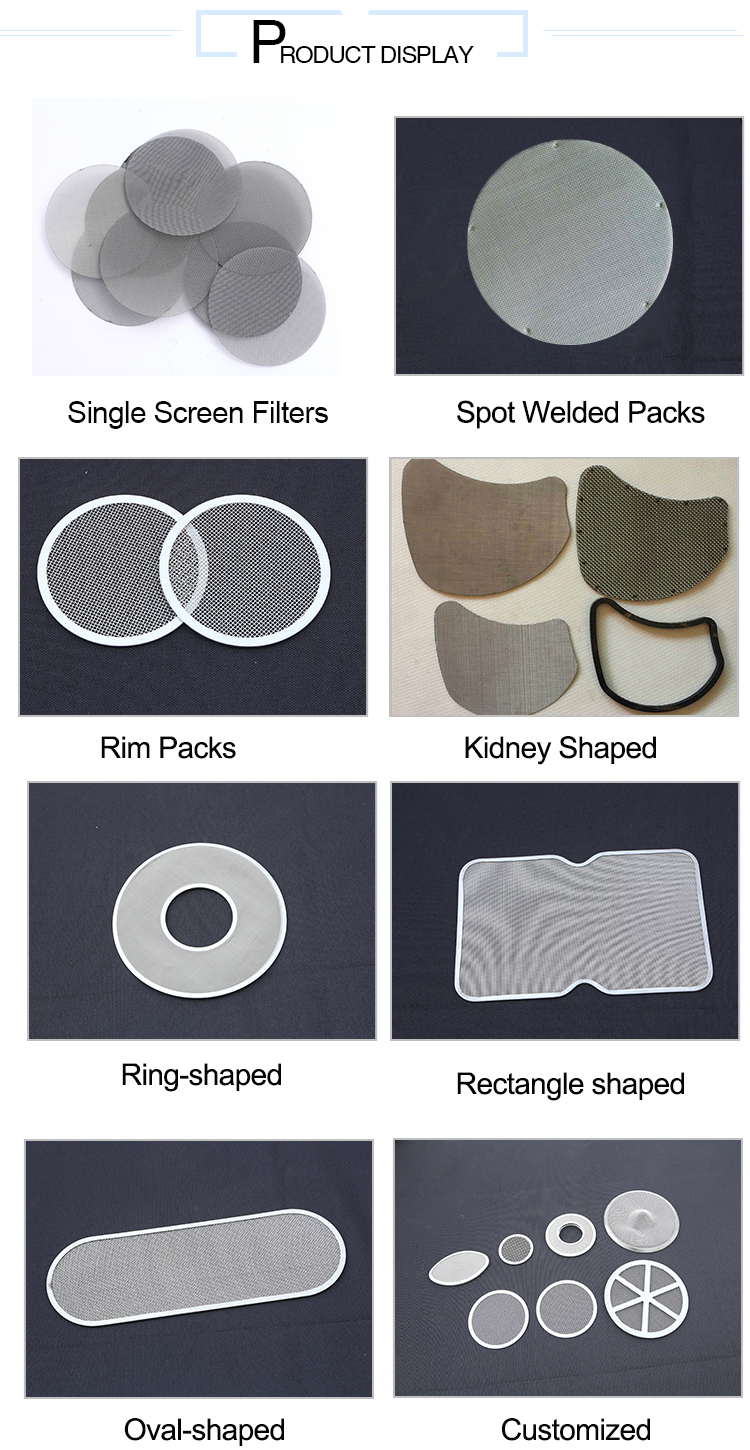 20 micron stainless steel wire mesh Round mesh metal filter screen filter disc