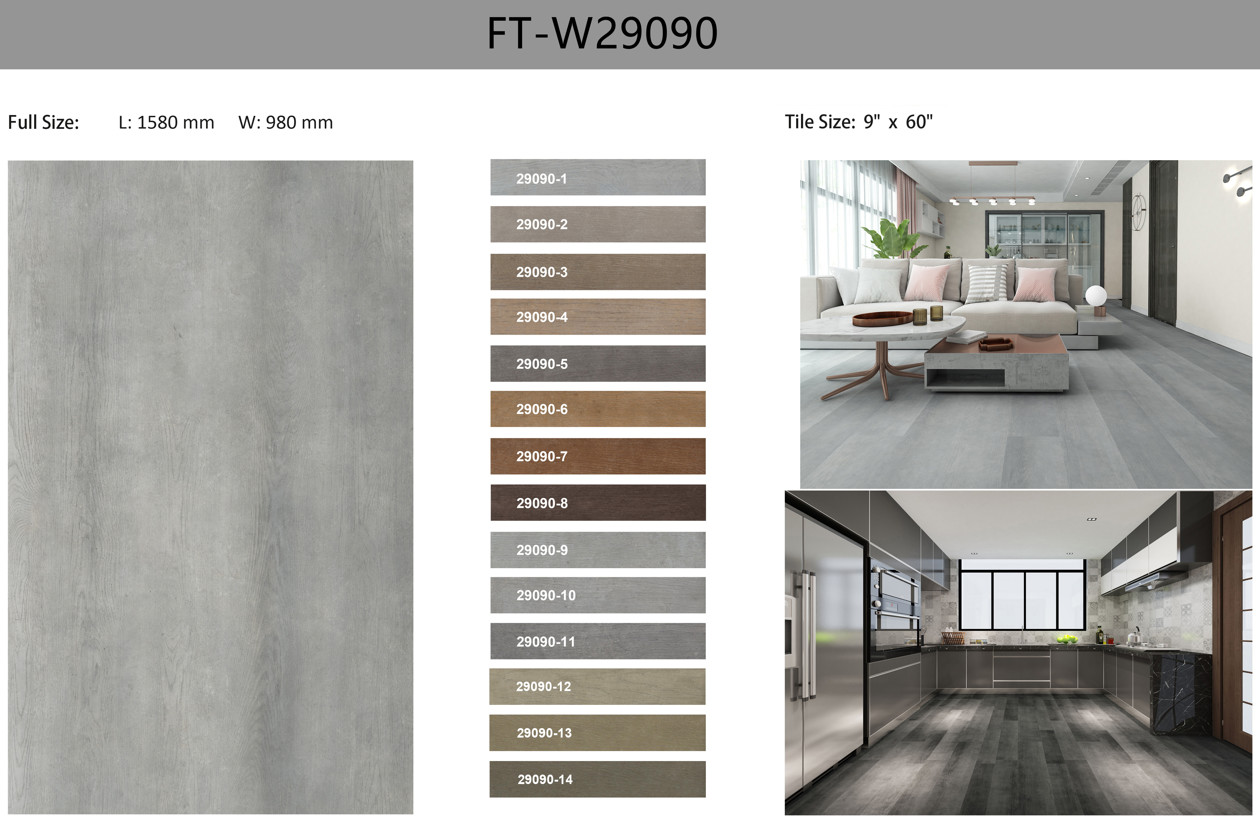 GKBM Greenpy FT-W29090-10 Click Waterproof Fireproof Gray Luxury Stone Polyvinyl Composite Herringbone SPC Flooring